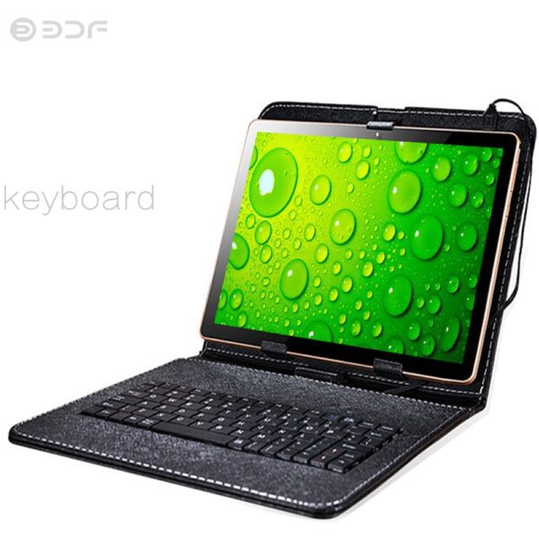 10 inch Tablet PC Android 7 0 Google Market 3G Phone Call Dual SIM Cards BDF Brand WiFi GPS Bluetooth 10 1 Tablets   White Keyboard 32G TF Case